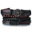 Skull Bracelet Yggdrasil Tree (Leather)