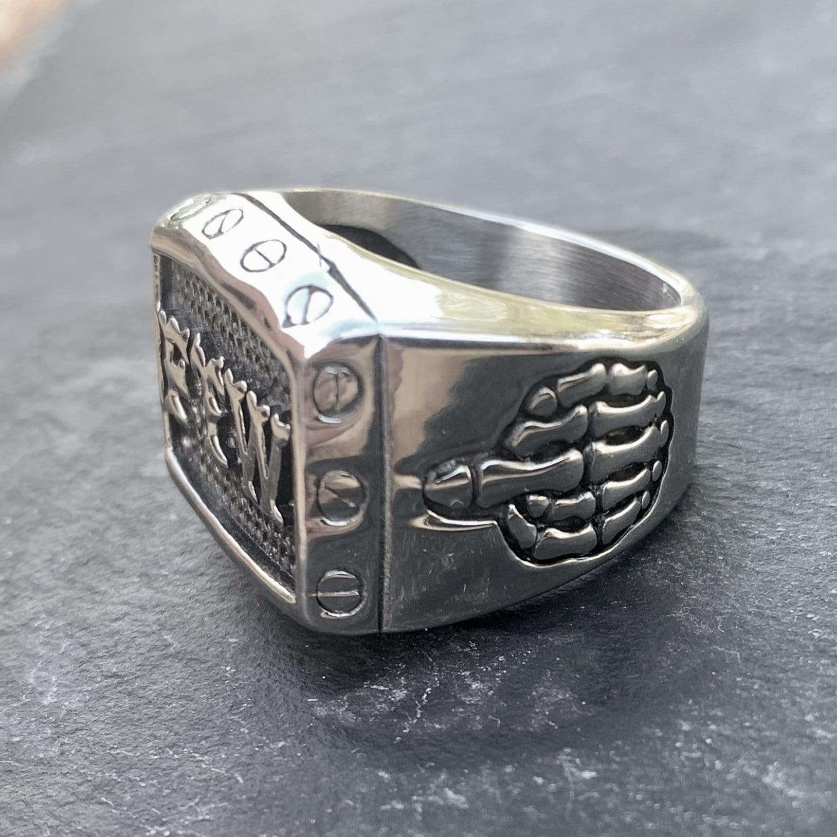 FTW Ring with Screws - Silver - Sizes 7-13 - R133