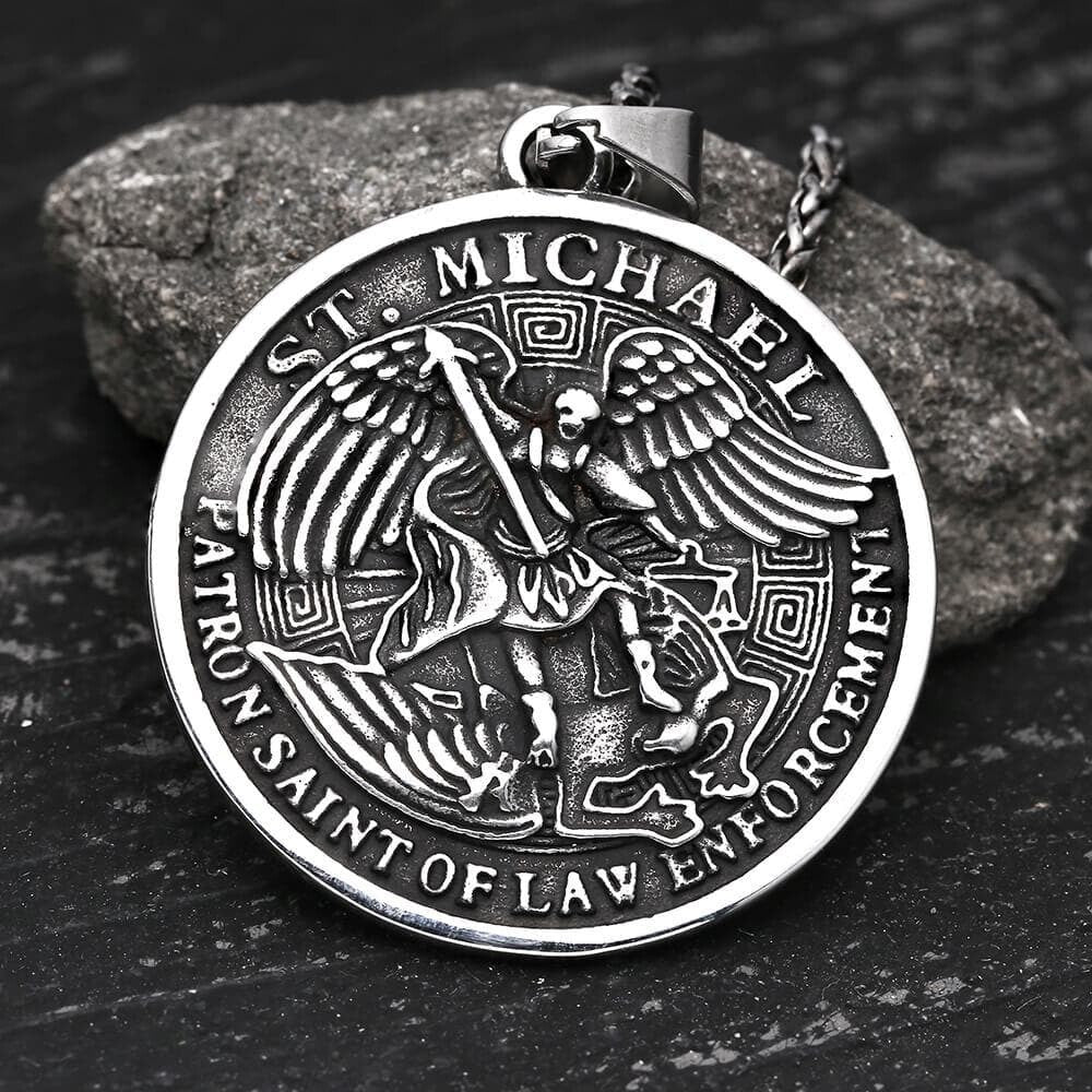 St. Michael Stainless Steel Pendant