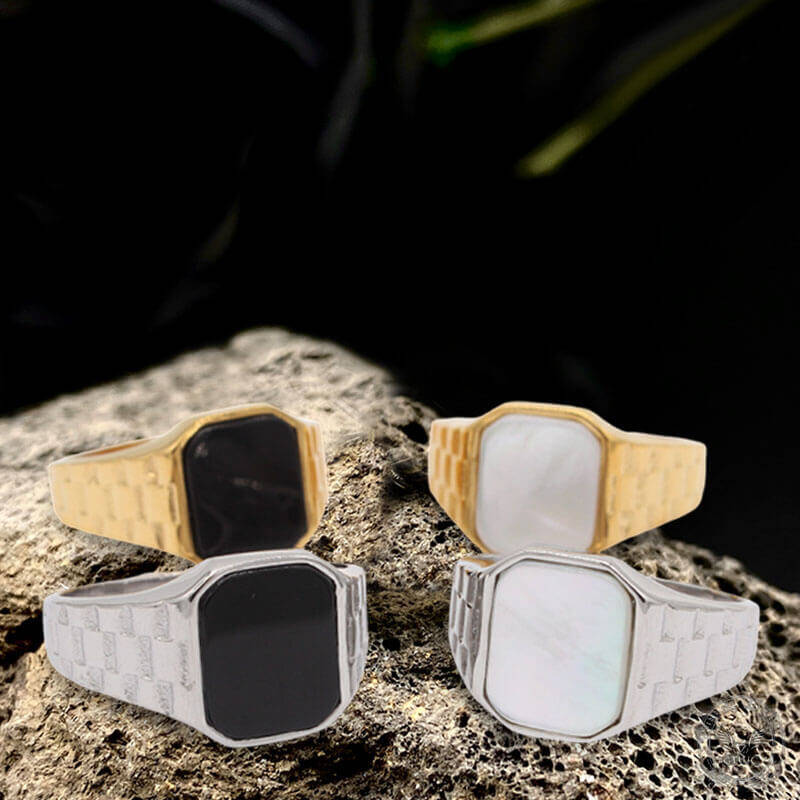 Watch Band Design Stainless Steel Square Ring