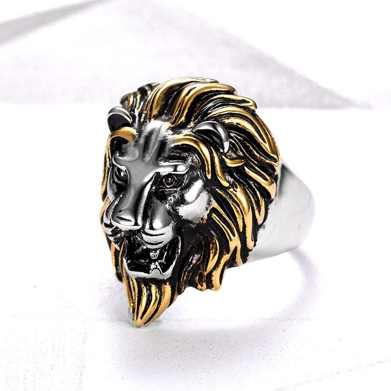 Lion Ring - "Leo the Golden" - Sizes 7-16 - R40