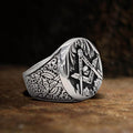 AG Skull Stainless Steel Mason Ring
