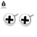 Viiona 925 Silver Cross Stud Earrings