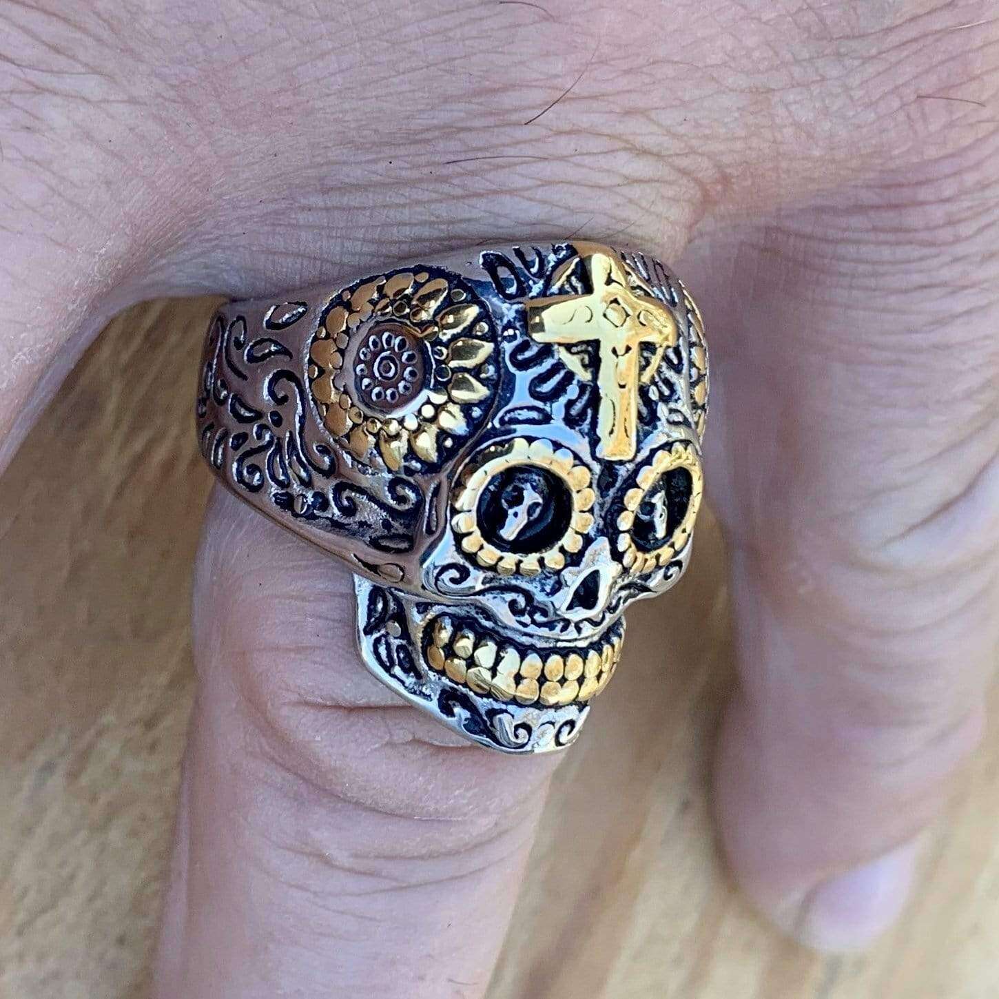 Skull Ring - Sugar Skull - Sizes 7-15 - R64
