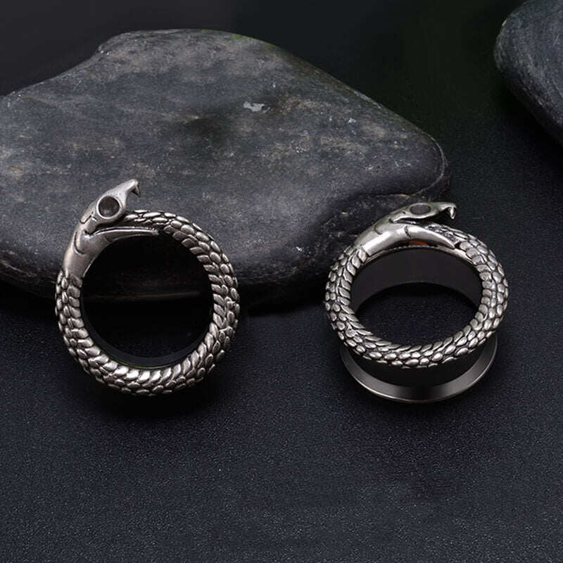 Ouroboros Stainless Steel Ear Gauges