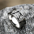 Retro Valknut Stainless Steel Viking Ring