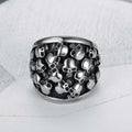 Biker Skulls Ring - Stainless Steel - 0107