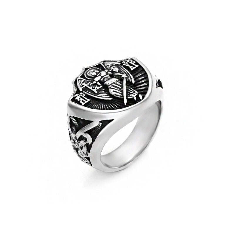 Archangel Guardian Stainless Steel Ring