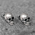 Skull Sterling Silver Stud Earrings