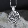 AG Masonic Round Pure Tin Necklace